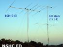 It's nice that 10- and 6-meter antennas can be built with very light weight. And, in the case of six meters, why put up one beam when you can stack two?